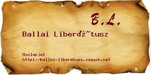 Ballai Liberátusz névjegykártya